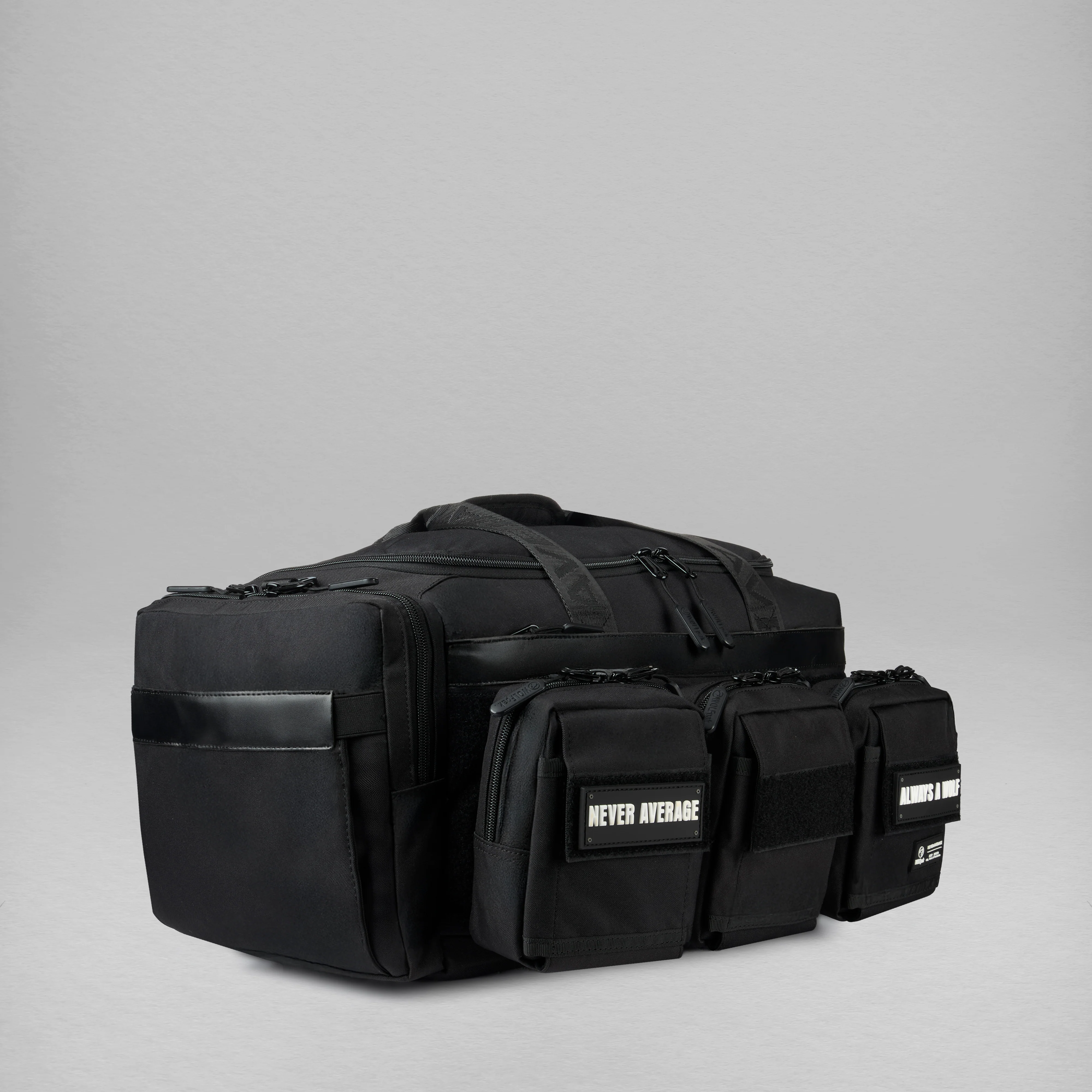 30L Perfect Duffle Bag Alpha Black (3 Pockets w/Full Velcro Front Pre-Order)  9/30/26 - Image 3