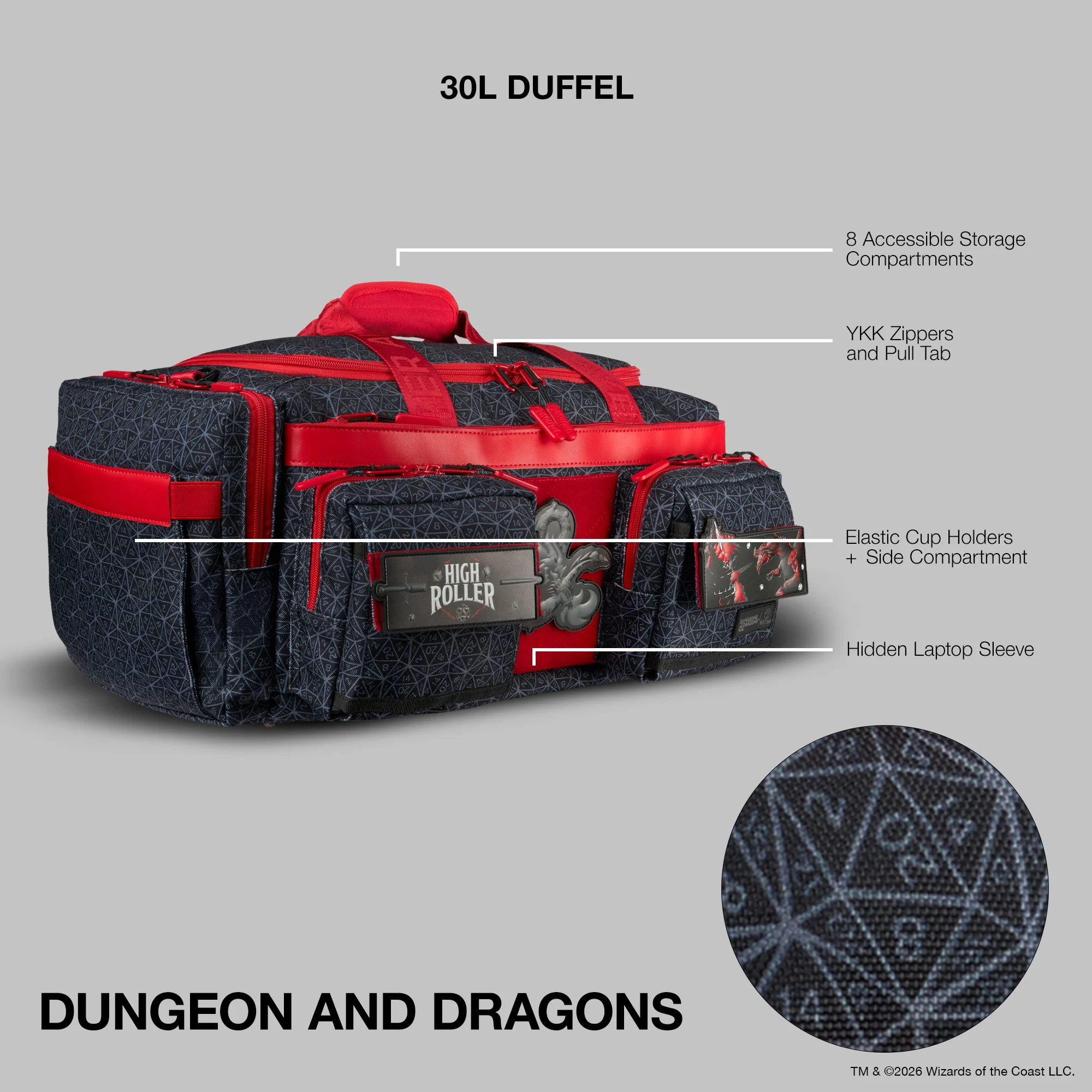 30L Perfect Duffle Bag Dungeons and Dragons - Image 2
