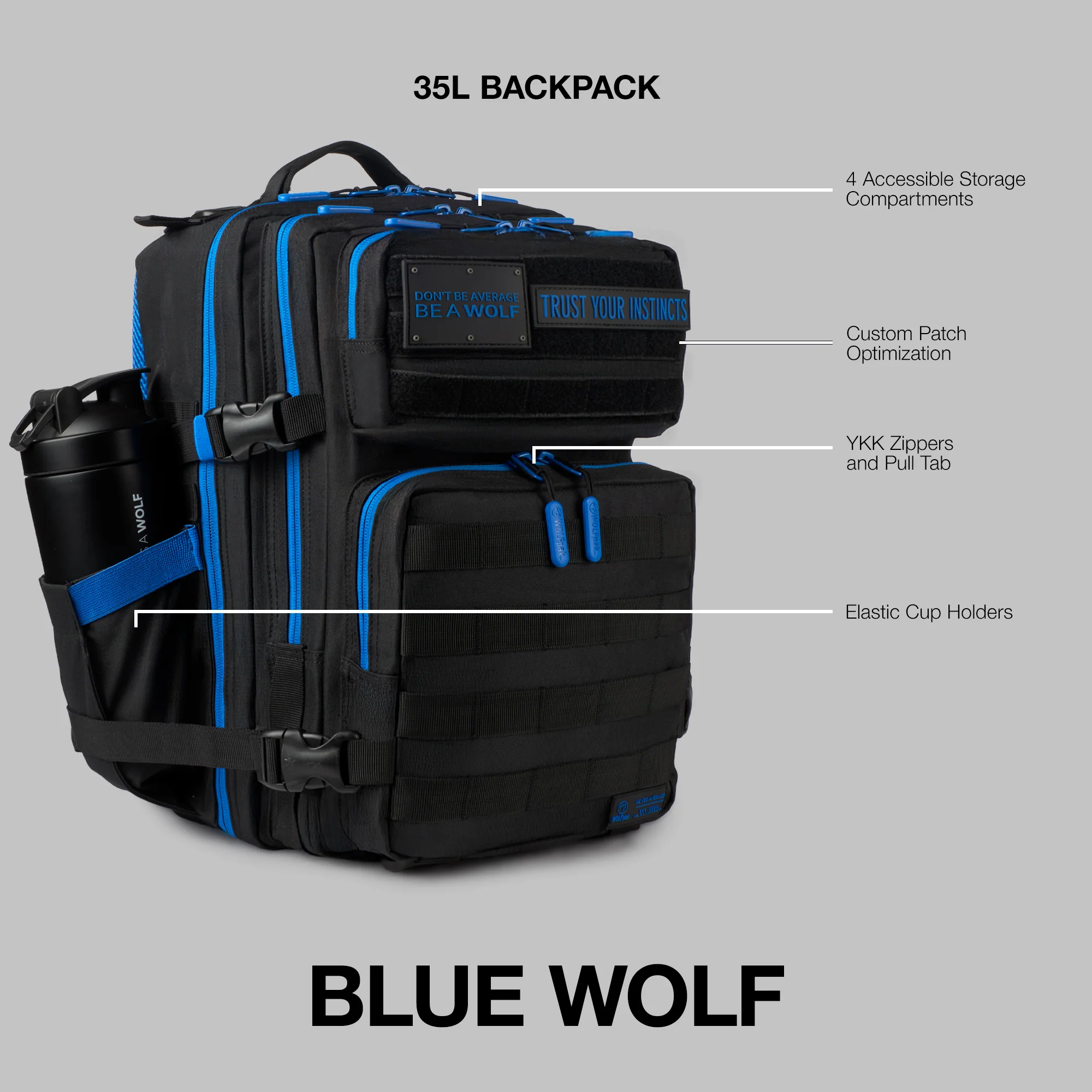 35L Backpack Blue Wolf - Image 2