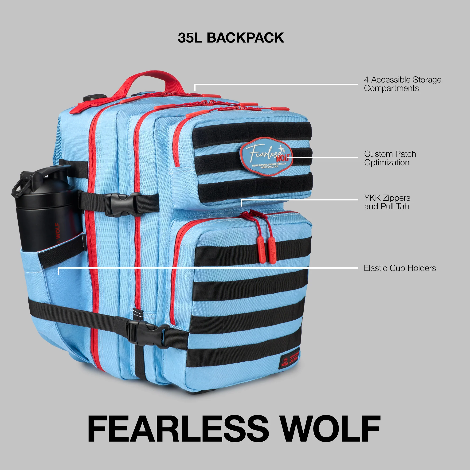 35L Backpack Fearless Wolf - Image 2