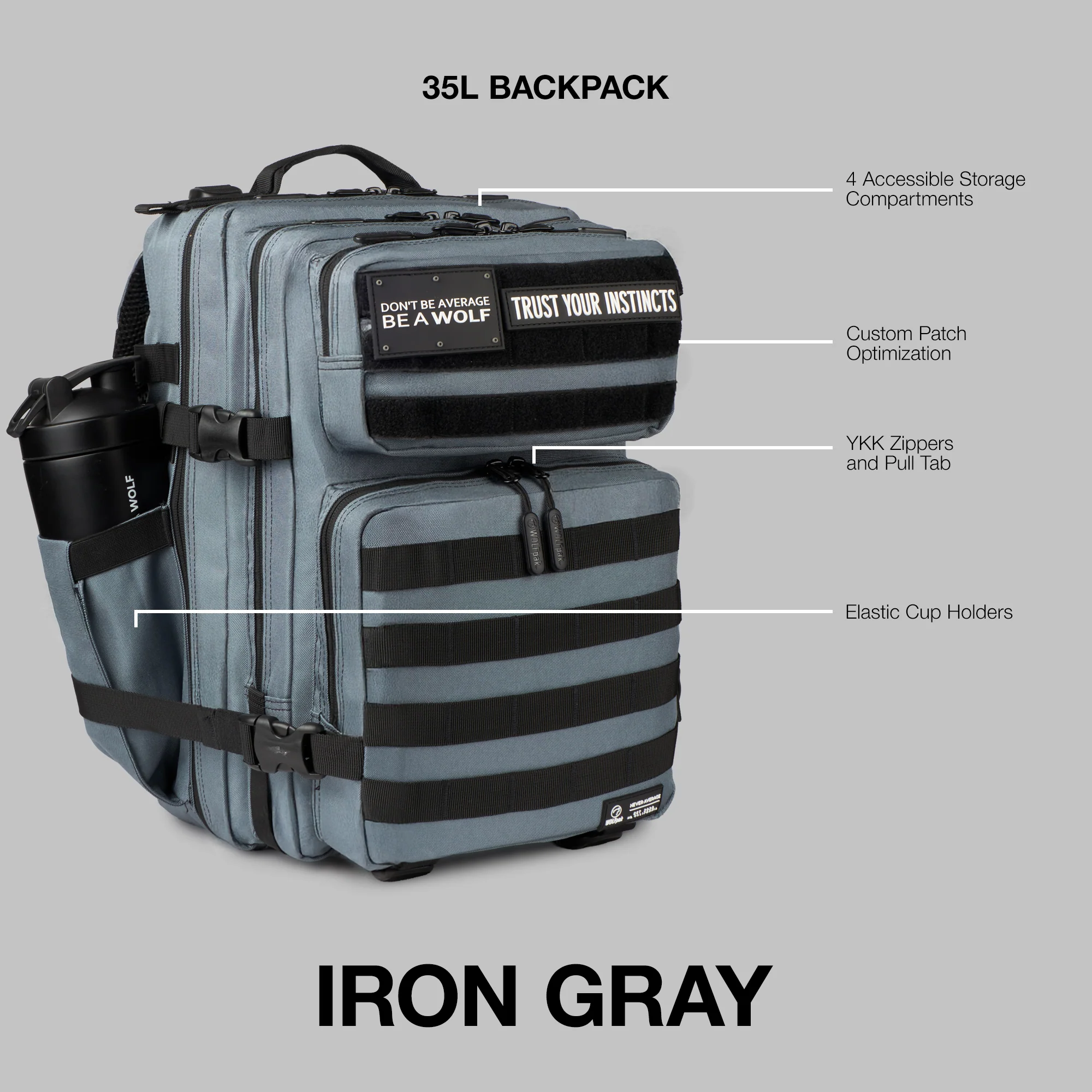 35L Backpack Iron Gray - Image 2