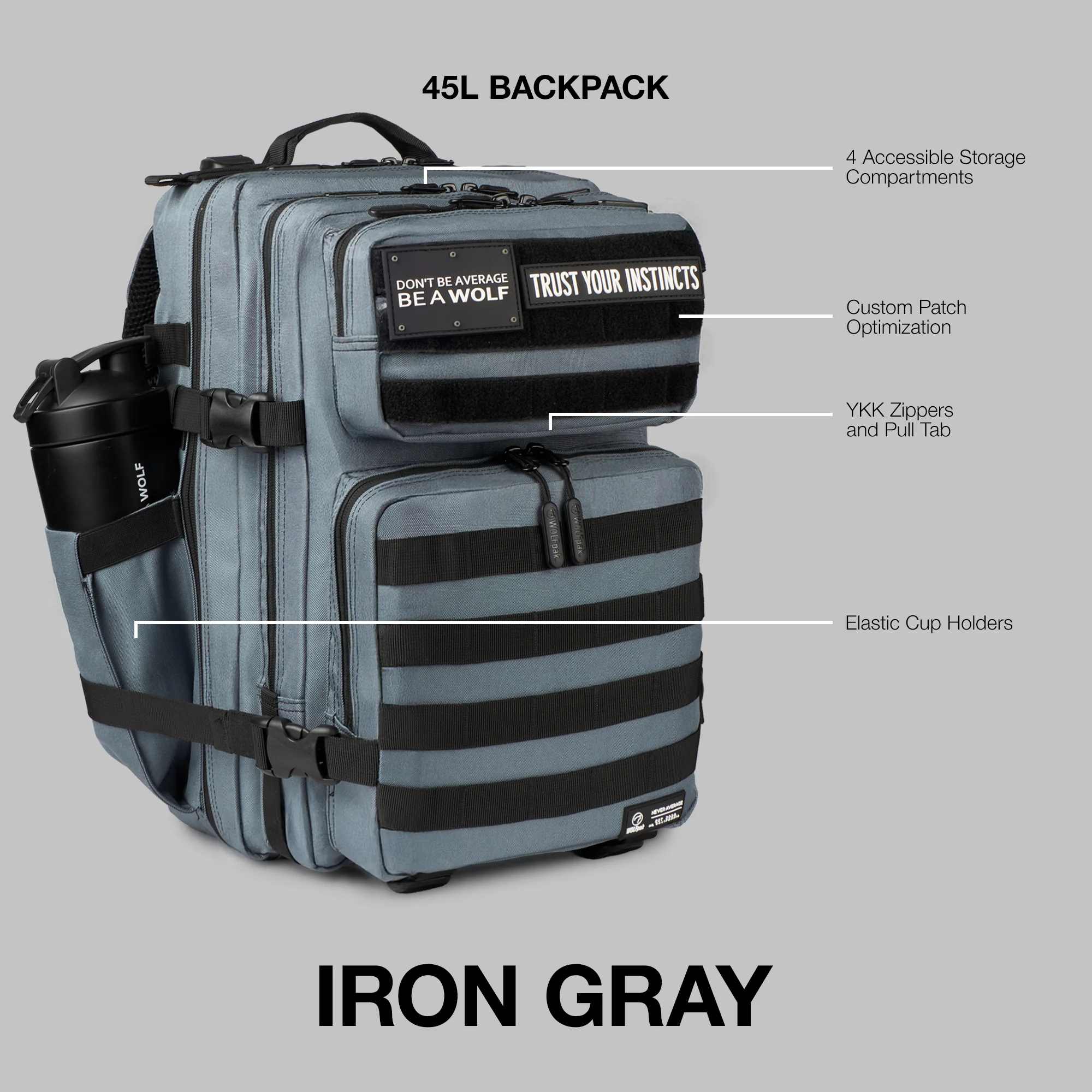 45L Backpack Iron Gray - Image 2