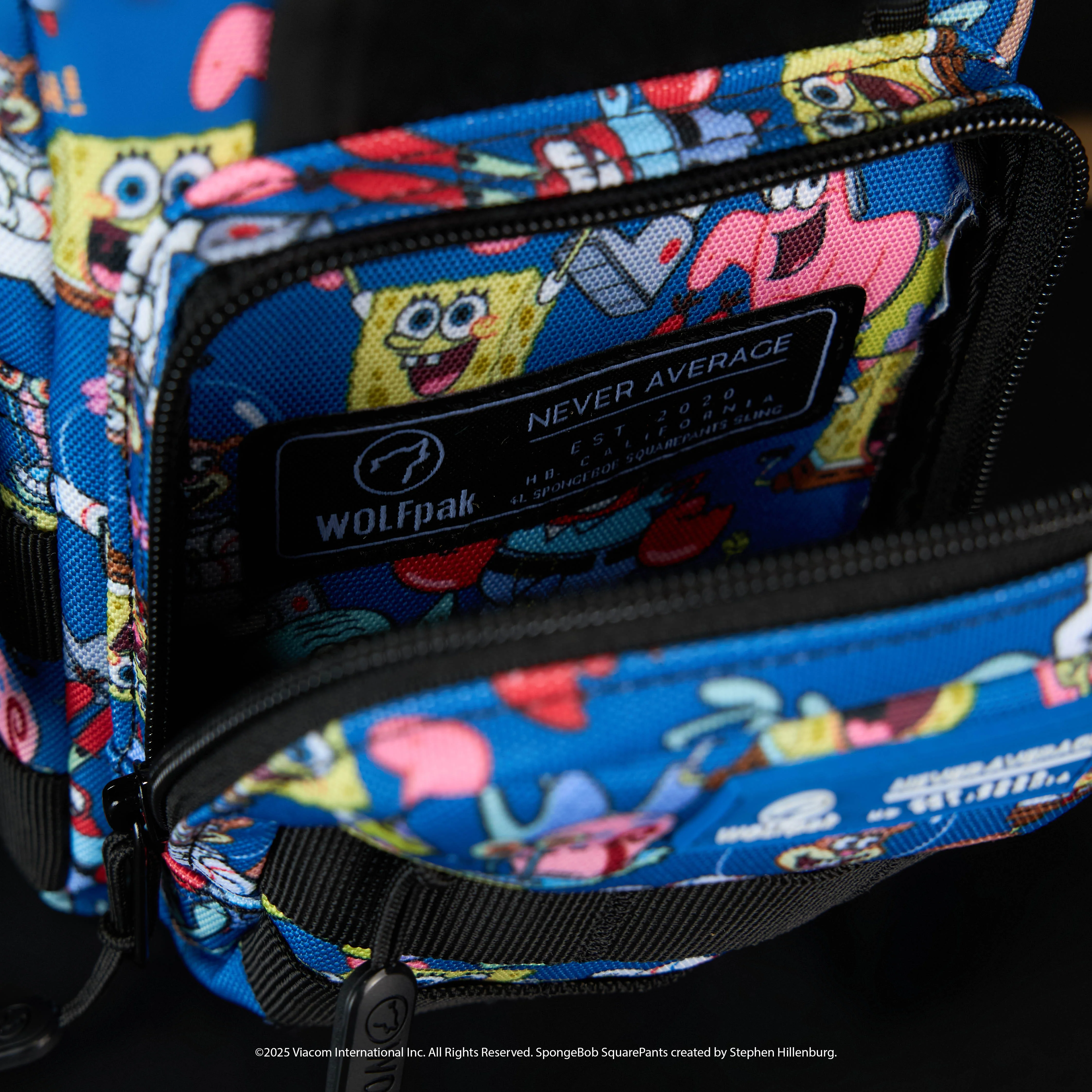 SpongeBob SquarePants 4L Mini Tactical Sling Bag With Removable Patch Set Sale - Image 11