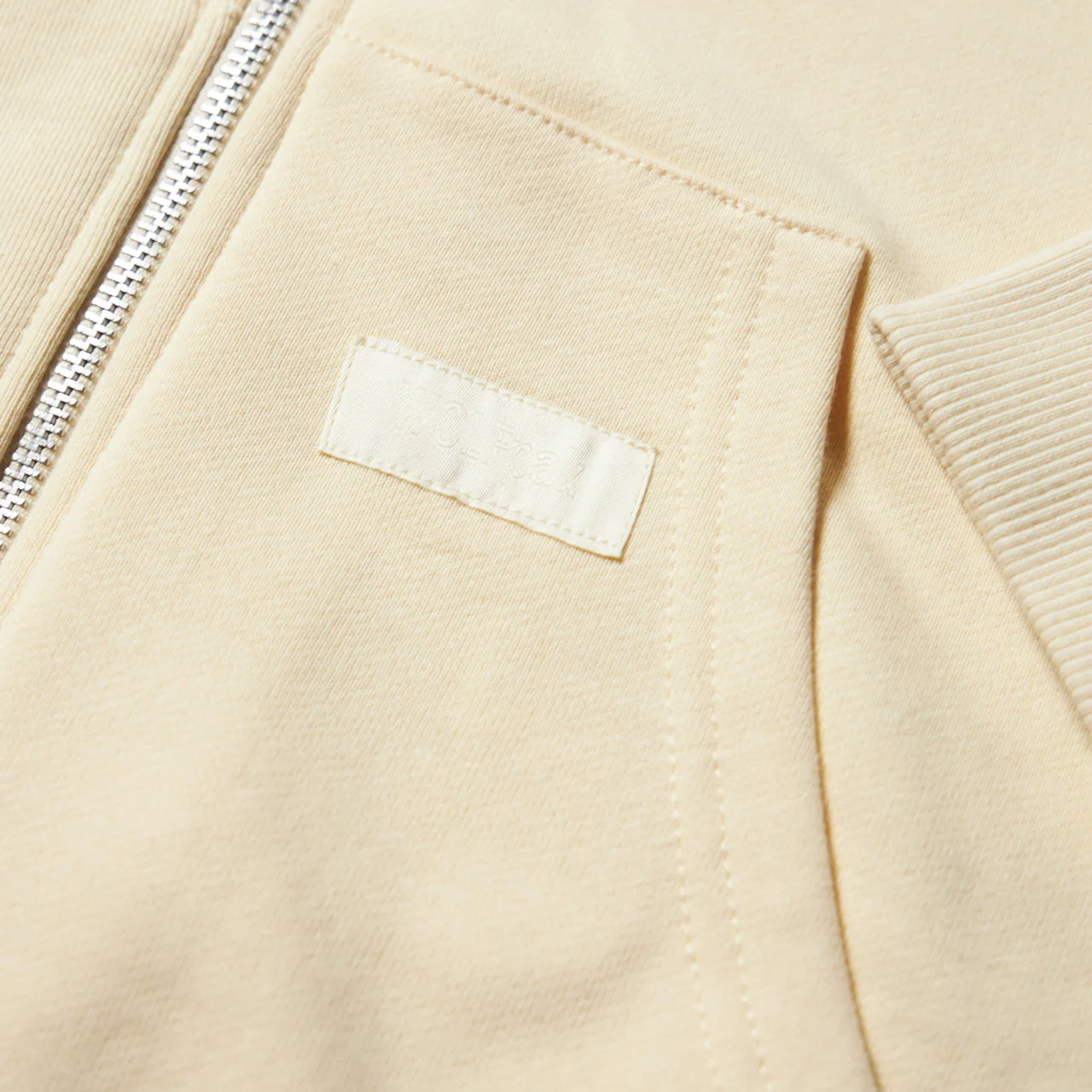 Cream Zip Up Hoodie - Image 6