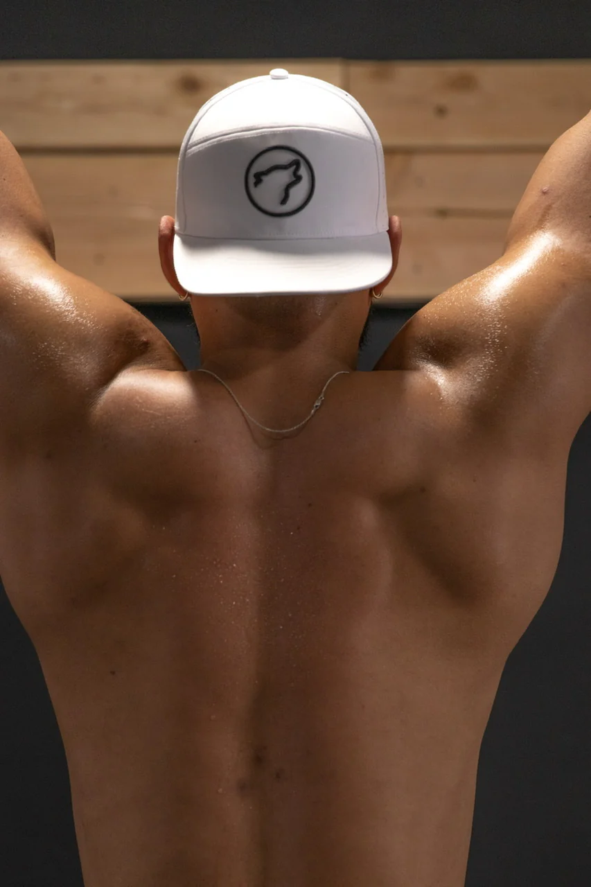 Flat Bill Snapback Hat Arctic White - Image 7