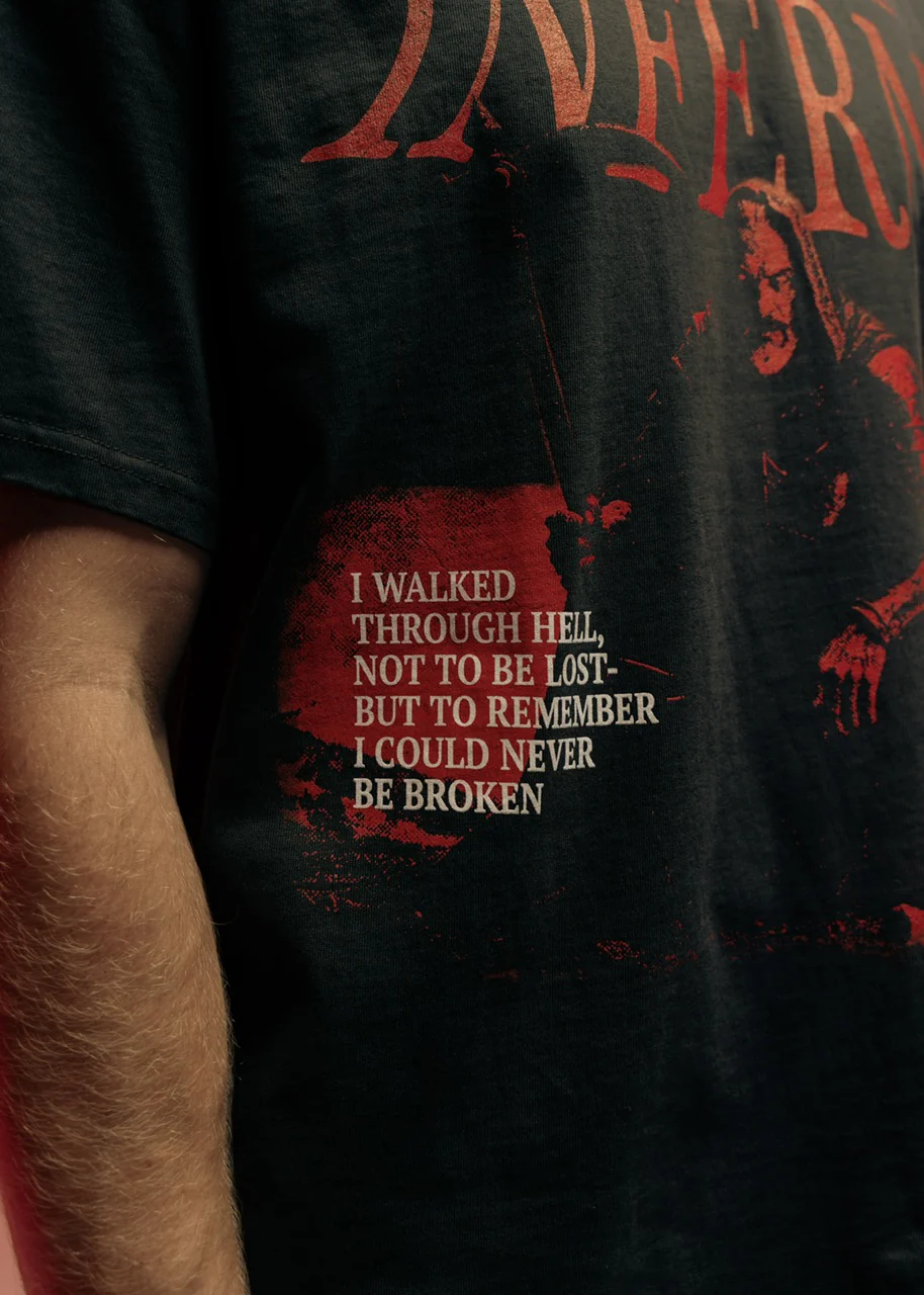 "Rise" Dante's Inferno Graphic T-Shirt Sale - Image 11