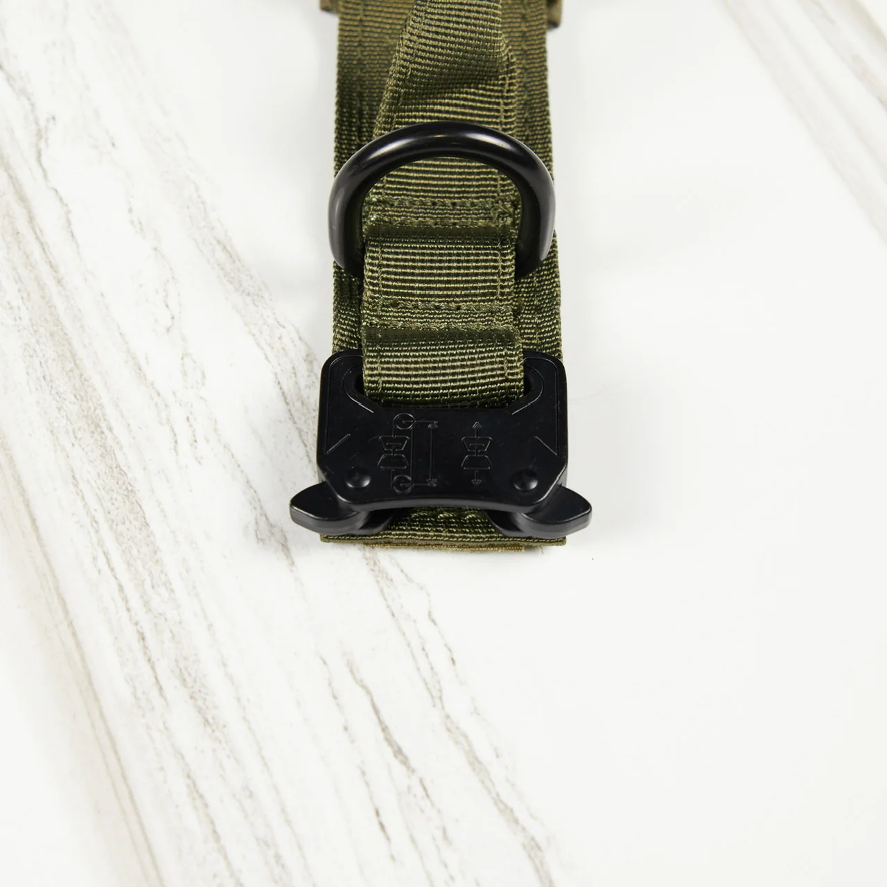 Tactical Nylon Dog Collar Green - Image 4
