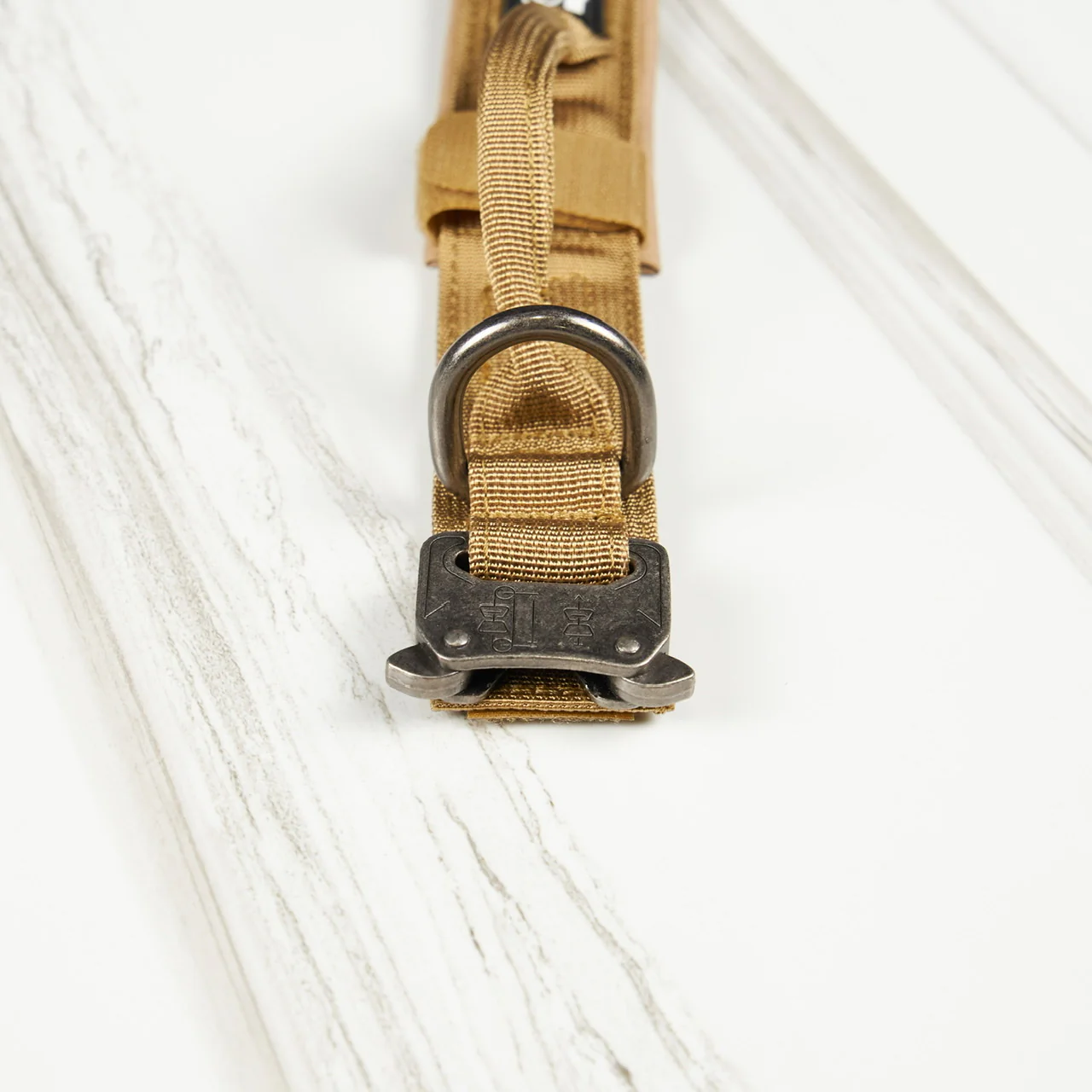 Tactical Nylon Dog Collar Khaki - Image 4