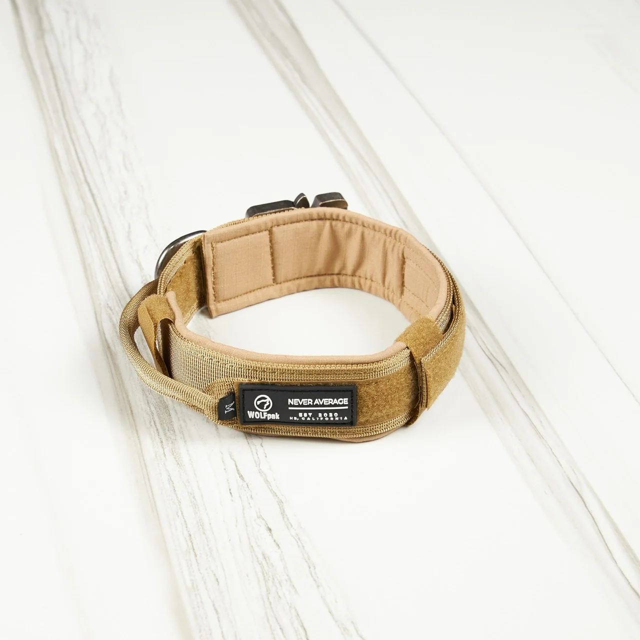 Tactical Nylon Dog Collar Khaki - Image 7