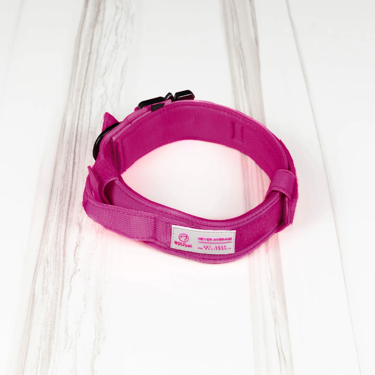 Tactical Nylon Dog Collar Pink Goddess - Image 2