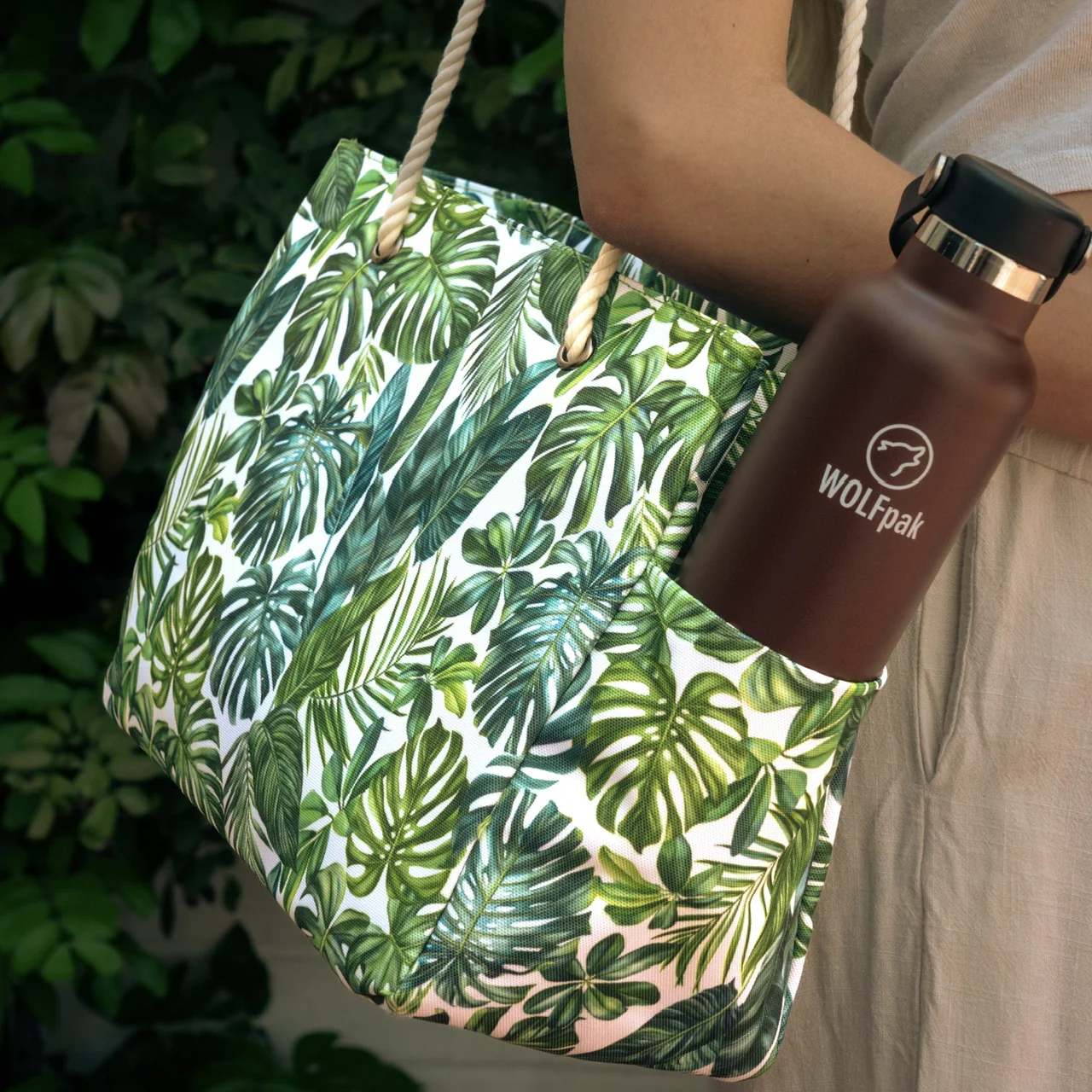 Tote Bag Green Palm Sale - Image 5